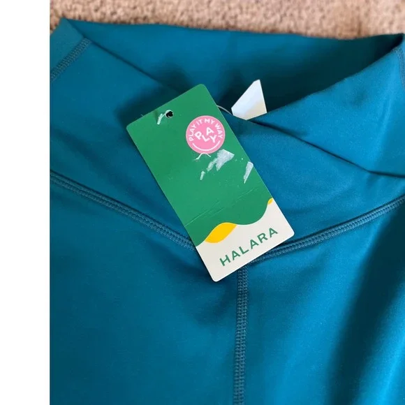 Halara XS Petite Teal Flare Leggings High Waisted Yoga Pants Athleisure - Picture 2 of 6